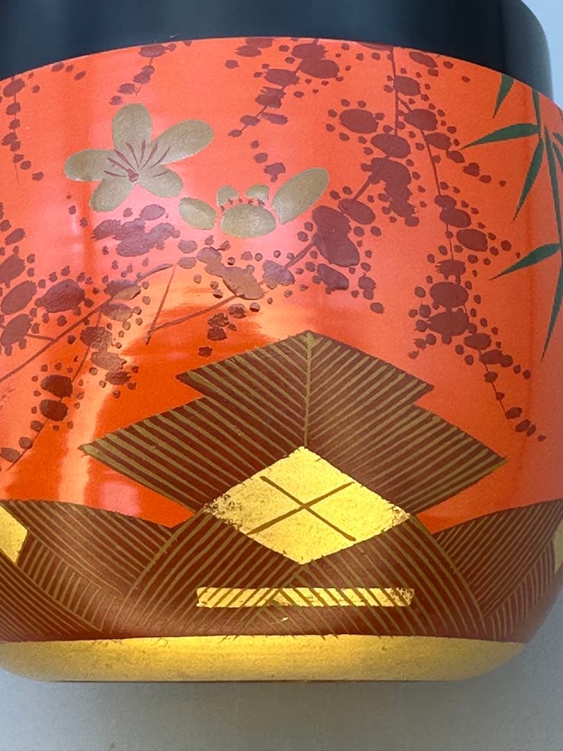 Color Lacquer Natsume by Kanamori Haruji – Japanese Tea Caddy – Makie Art – Japan