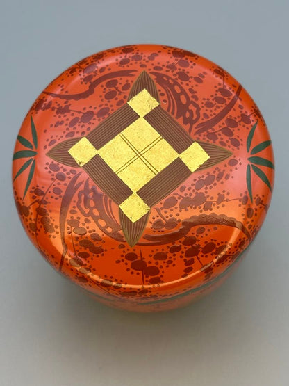 Color Lacquer Natsume by Kanamori Haruji – Japanese Tea Caddy – Makie Art – Japan