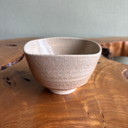 Kohiki Square Tea Bowl by Okumura Koichi - Japanese Matcha Chawan Shihō-Chawan with Signed Box