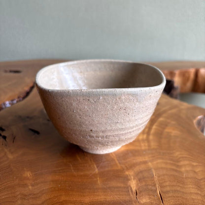 Kohiki Square Tea Bowl by Okumura Koichi - Japanese Matcha Chawan Shihō-Chawan with Signed Box