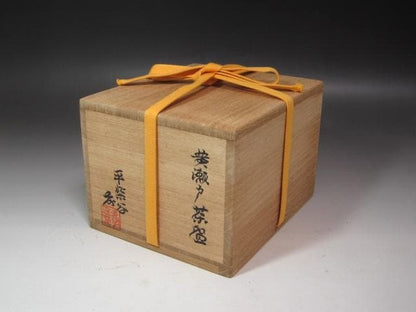 Ki-Seto Tea Bowl 'Seifu' by Kato Takuzo – Living National Treasure – Mino Ware – Japan