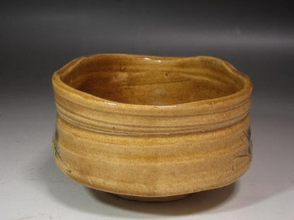 Ki-Seto Tea Bowl 'Seifu' by Kato Takuzo – Living National Treasure – Mino Ware – Japan