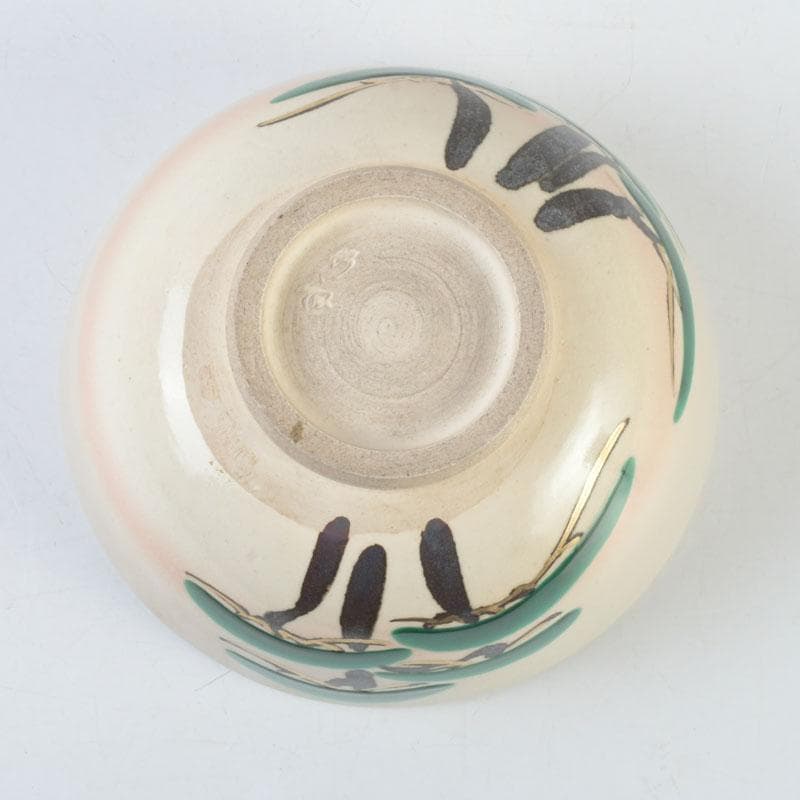 Miura Chikken — Kenzan-utsushi Pine Motif Chawan, Tomobako | Kyoto Tea Bowl