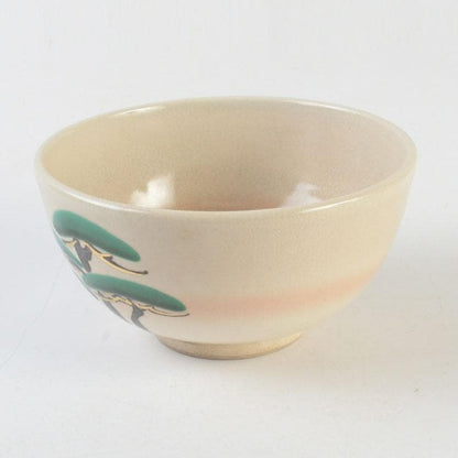 Miura Chikken — Kenzan-utsushi Pine Motif Chawan, Tomobako | Kyoto Tea Bowl
