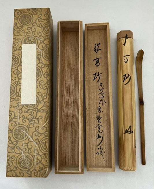 Daitokuji Chashaku Takasago by Tochikusai - Bamboo Tea Scoop with Signed Box