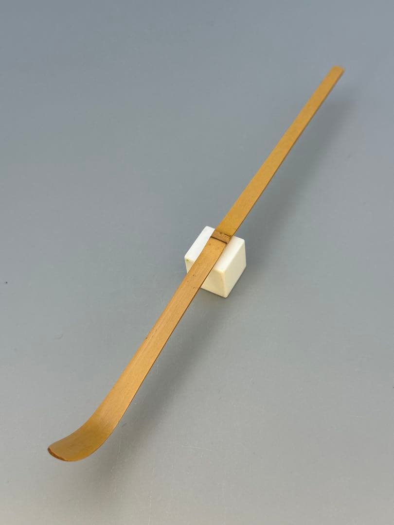 Chashaku Tea Scoop by Nangaku, 517th Abbot of Daitoku-ji — Named 'Fukuju', Bamboo Tube & Wood Box