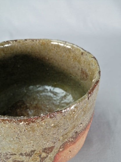 Irabo Glaze Tea Bowl by Kōzō - Earthy Cylindrical Chawan with Signed Box