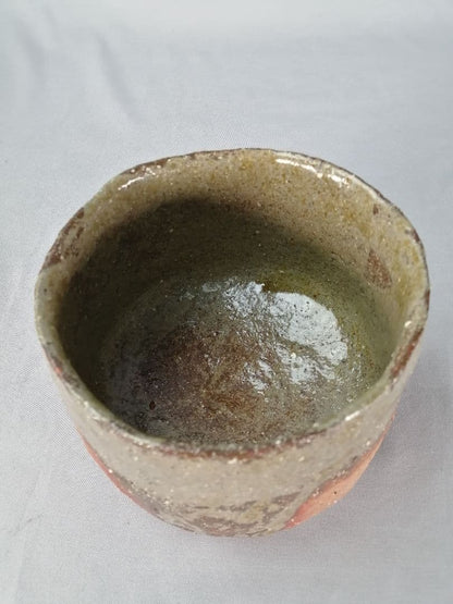 Irabo Glaze Tea Bowl by Kōzō - Earthy Cylindrical Chawan with Signed Box
