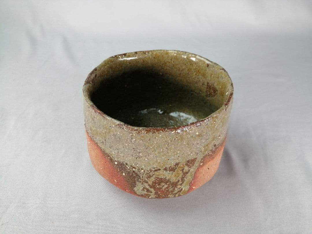 Irabo Glaze Tea Bowl by Kōzō - Earthy Cylindrical Chawan with Signed Box