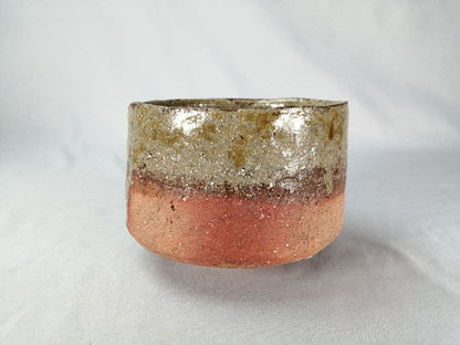 Irabo Glaze Tea Bowl by Kōzō - Earthy Cylindrical Chawan with Signed Box