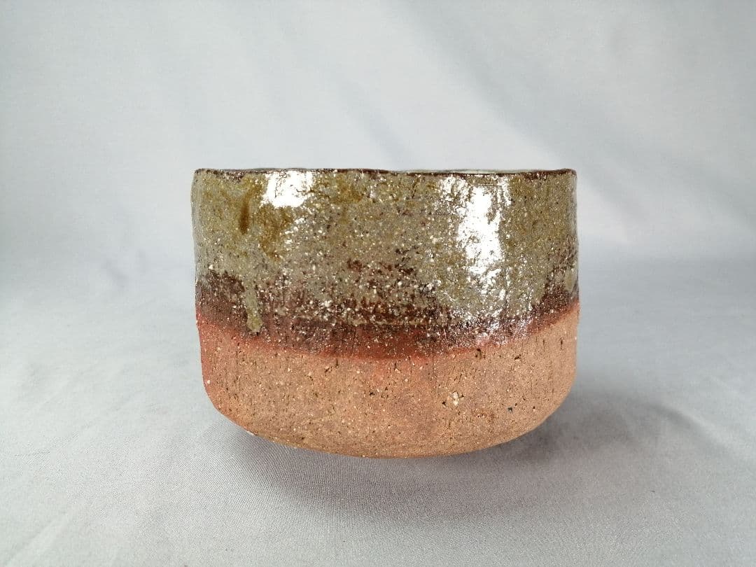 Irabo Glaze Tea Bowl by Kōzō - Earthy Cylindrical Chawan with Signed Box