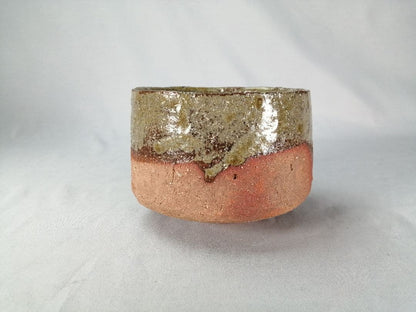 Irabo Glaze Tea Bowl by Kōzō - Earthy Cylindrical Chawan with Signed Box