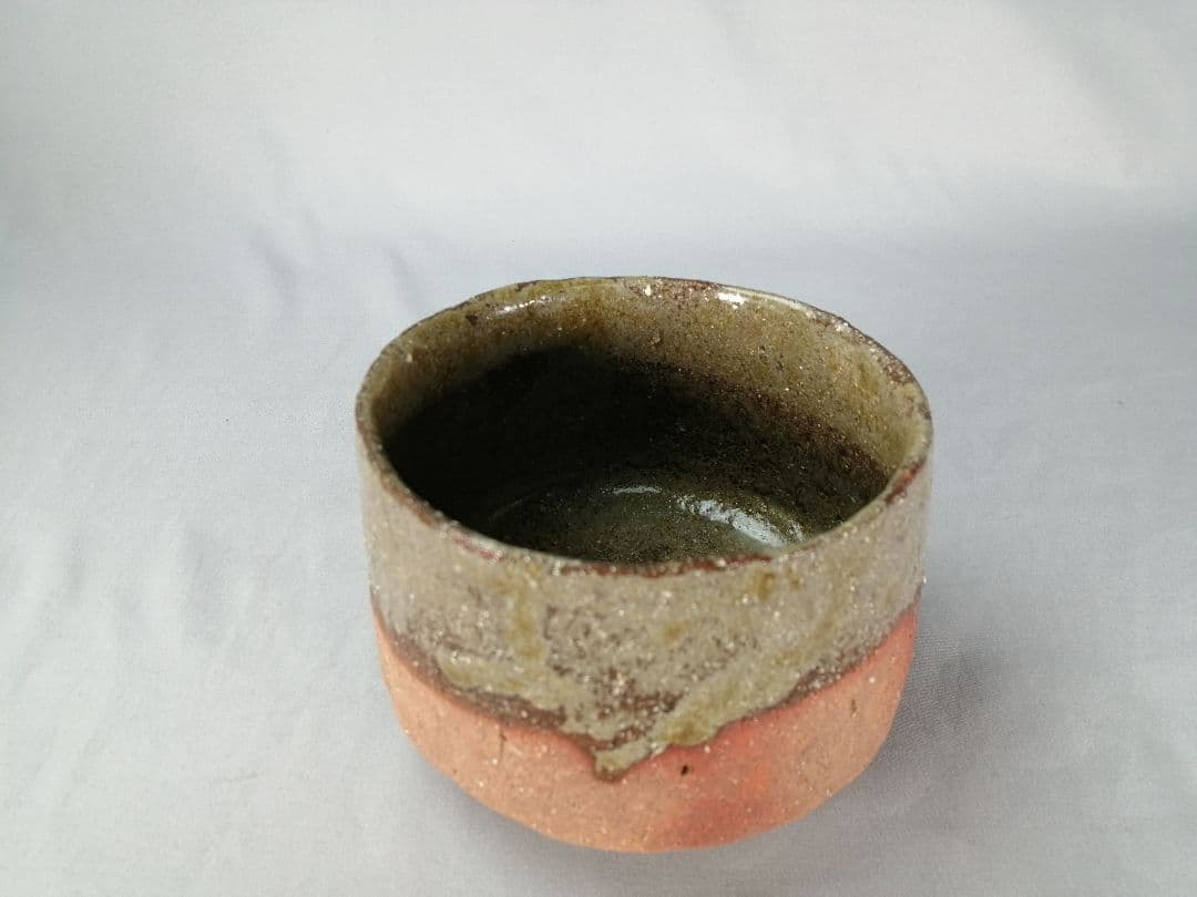 Irabo Glaze Tea Bowl by Kōzō - Earthy Cylindrical Chawan with Signed Box