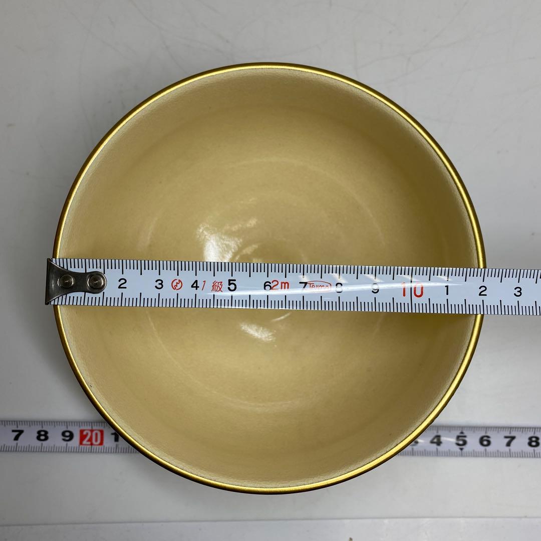Heian Toraku Ninsei-Style Gold Crane Chawan Kyo-yaki Tea Bowl