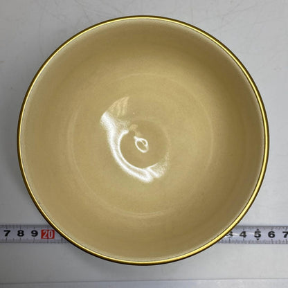 Heian Toraku Ninsei-Style Gold Crane Chawan Kyo-yaki Tea Bowl