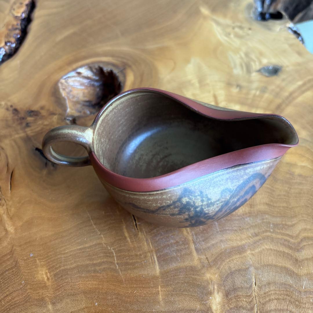 Mumyōi-yaki Yuzamashi Water Cooler | Sekisui Kiln Sado Island | Mountain Landscape | Signed Box