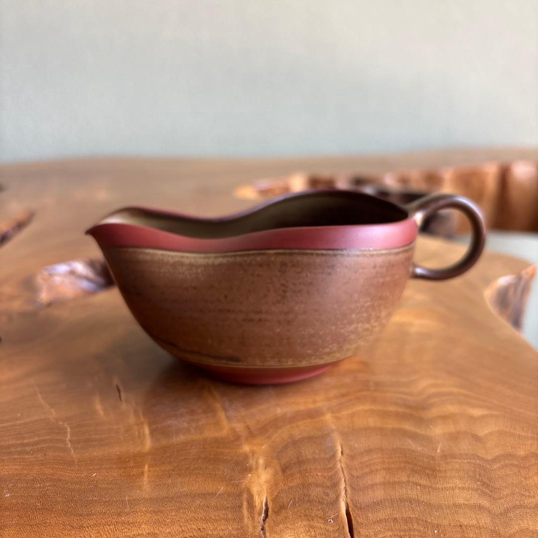 Mumyōi-yaki Yuzamashi Water Cooler | Sekisui Kiln Sado Island | Mountain Landscape | Signed Box