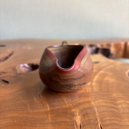 Mumyōi-yaki Yuzamashi Water Cooler | Sekisui Kiln Sado Island | Mountain Landscape | Signed Box