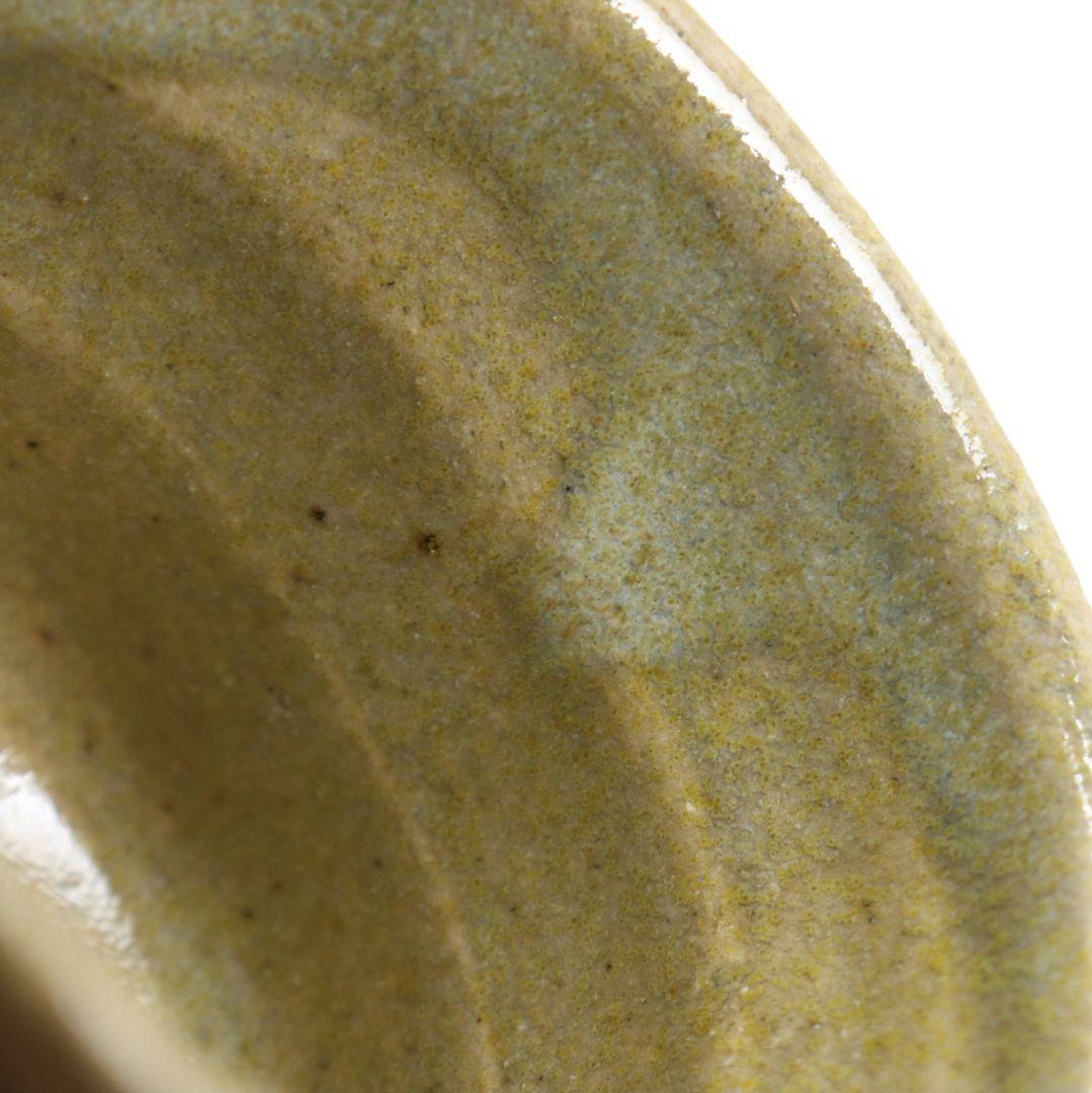 Kiseto Sake Cup attributed to Kitaoji Rosanjin, Japanese Stoneware Guinomi with Signed Tomobako Wooden Box