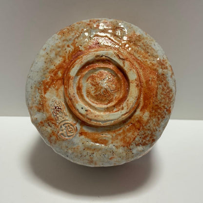 Kishu Ware Chawan 'Kocho' by Shodai Sankawa Seiho — Aoi Kiln, Shino-Style Tea Bowl