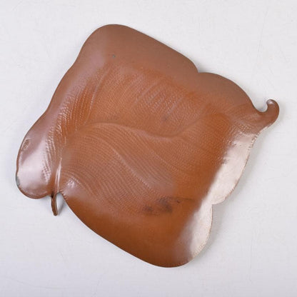 Takaoka Cast Bronze Leaf Tray by Nishimura Yoshimitsu with Tomobako