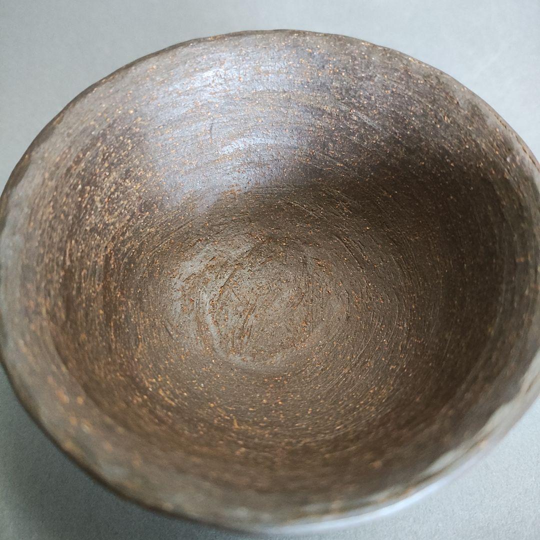 Sasaoka Shunzan Banko Ware Guinomi - Dark Yakishime Sake Cup from Mie Prefecture