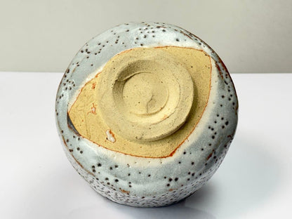 Shino Matcha Tea Bowl by Takagi Norikatsu, Hirashō Kiln — Signed, Tomobako