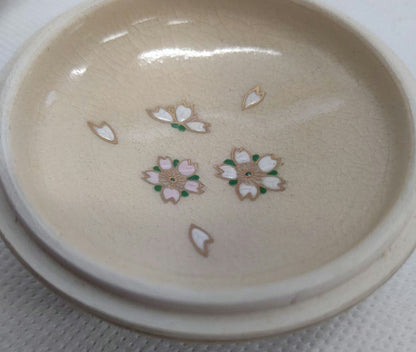 Satsuma Ware Cherry Blossom Kogo Incense Container - Shimazu Kiln