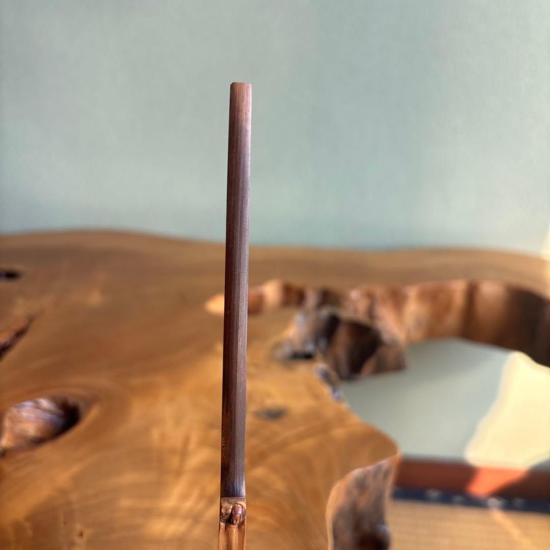 Japanese Bamboo Tea Scoop Chashaku with Bamboo Tube | Calligraphy Inscription | Tea Ceremony Utensil
