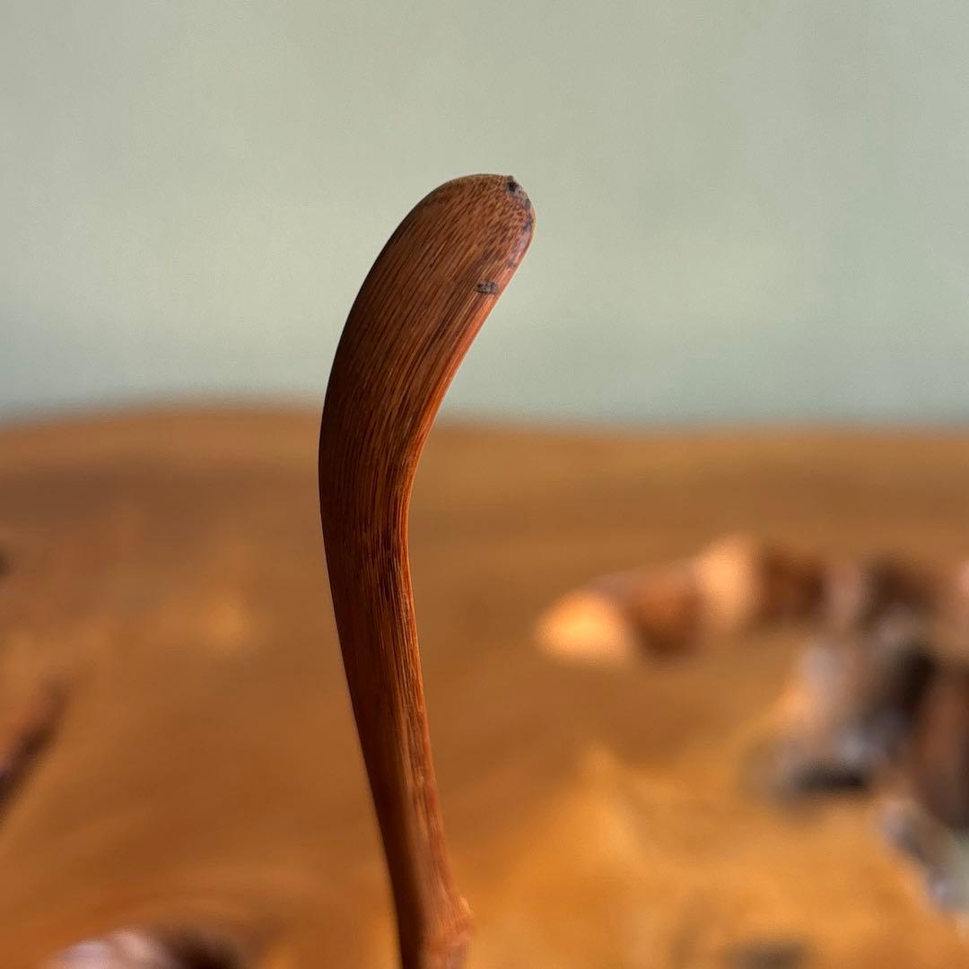 Japanese Bamboo Tea Scoop Chashaku with Bamboo Tube | Calligraphy Inscription | Tea Ceremony Utensil