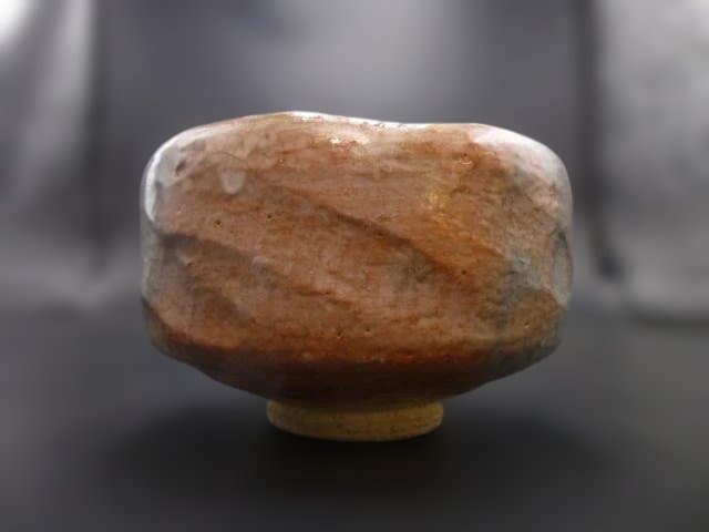Antique Ryonyu Aka-Raku Tea Bowl 'Sakura-shimo' Cherry Frost, Omotesenke Jimyosai Authenticated Tomobako, Edo Kyoto Chawan, 9th Raku Master