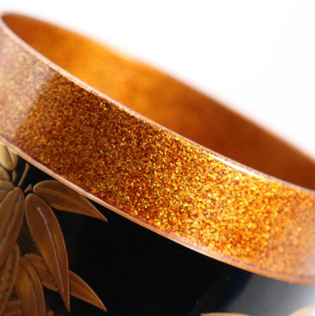 Kuretake Bamboo Gold Maki-e O-Natsume — Nashiji Interior by Shimode Kosai