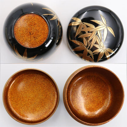 Kuretake Bamboo Gold Maki-e O-Natsume — Nashiji Interior by Shimode Kosai