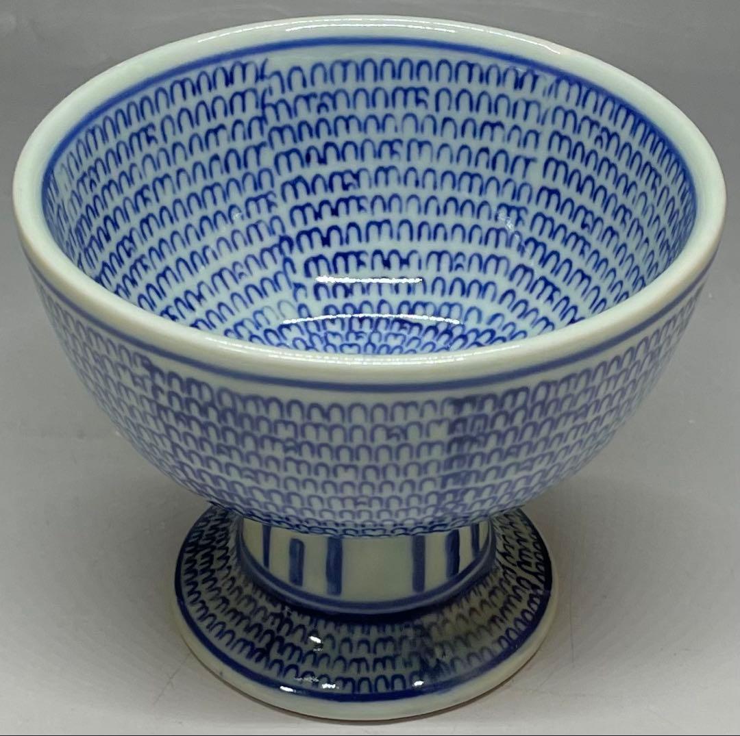 Ko-Imari Sometsuke Haisen Pedestal Bowl | Edo Period Blue and White Porcelain