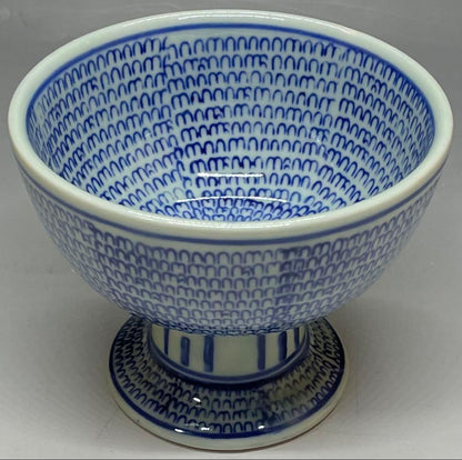 Ko-Imari Sometsuke Haisen Pedestal Bowl | Edo Period Blue and White Porcelain
