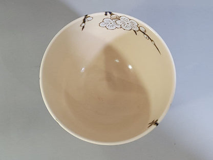 Red White Plum Chawan by Seikanji Shohei – Japanese Tea Bowl – Kyoto Art – Japan