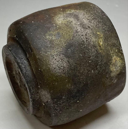 Bizen Guinomi Sake Cup by Matsuda Kazan | Wood Fired Stoneware with Signed Box