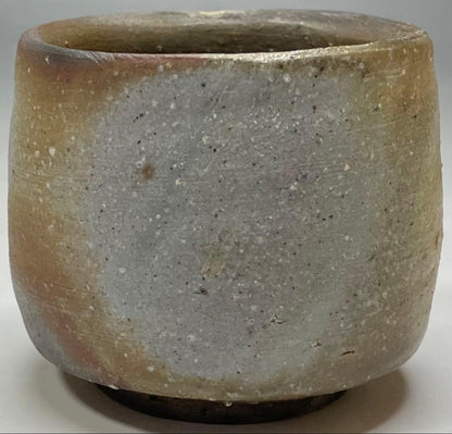 Bizen Guinomi Sake Cup by Matsuda Kazan | Wood Fired Stoneware with Signed Box