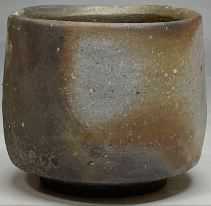 Bizen Guinomi Sake Cup by Matsuda Kazan | Wood Fired Stoneware with Signed Box
