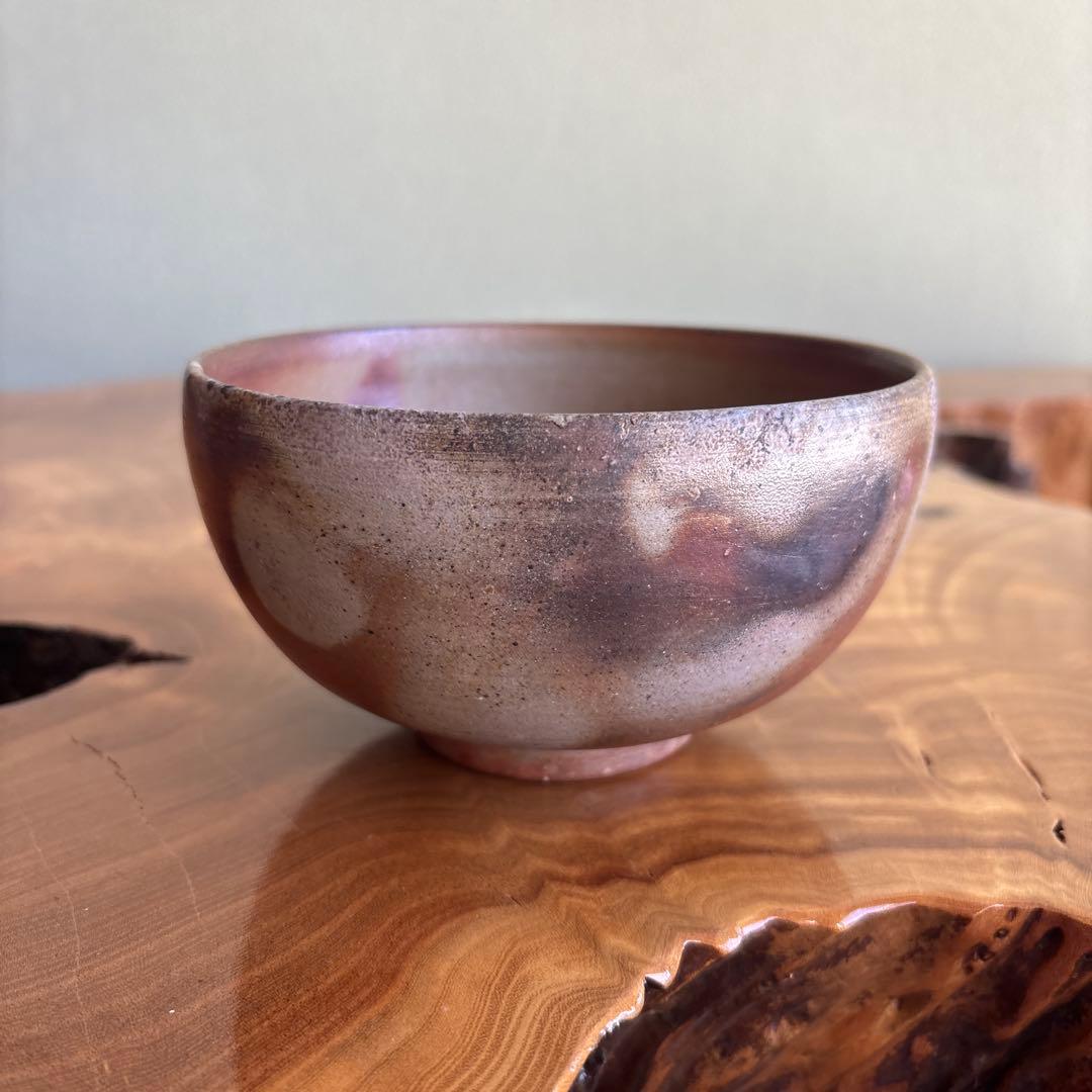 Ittake Bizen Ware Chawan Tea Bowl — Wood-Fired Unglazed Stoneware, Natural Ash | 備前焼 一竹造 茶碗