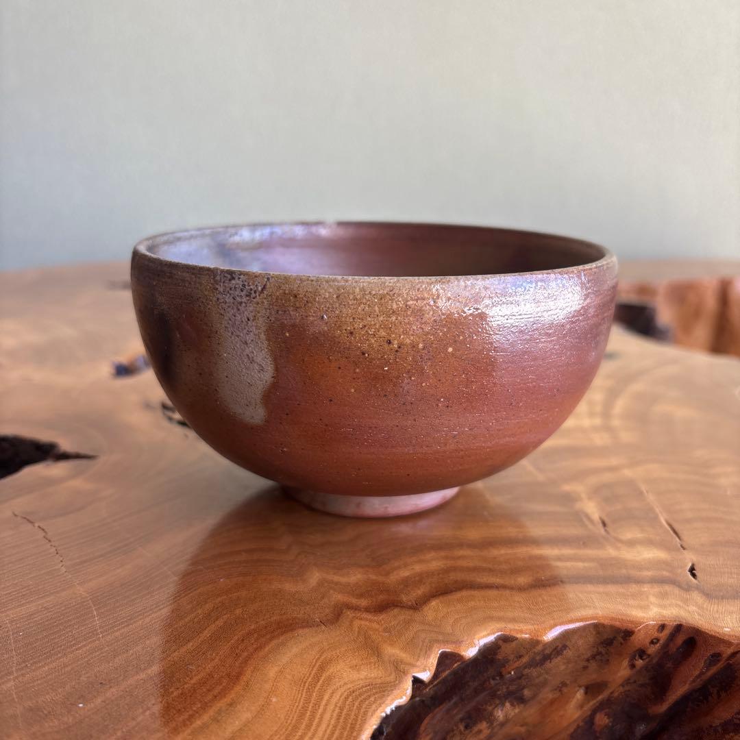 Ittake Bizen Ware Chawan Tea Bowl — Wood-Fired Unglazed Stoneware, Natural Ash | 備前焼 一竹造 茶碗
