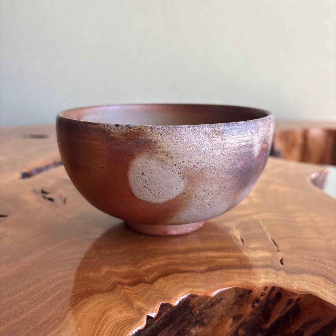 Ittake Bizen Ware Chawan Tea Bowl — Wood-Fired Unglazed Stoneware, Natural Ash | 備前焼 一竹造 茶碗