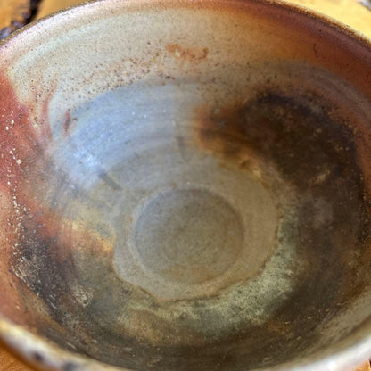Ittake Bizen Ware Chawan Tea Bowl — Wood-Fired Unglazed Stoneware, Natural Ash | 備前焼 一竹造 茶碗