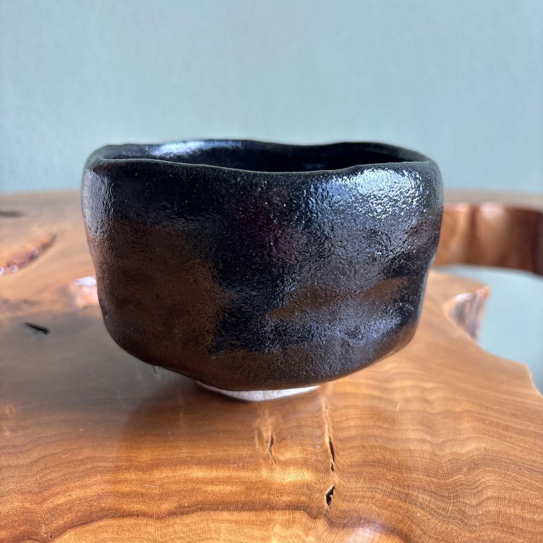 Black Raku Tea Bowl Ginkaku-ji Yoshimura Soraku Daigo Kiln Kyoto Chawan