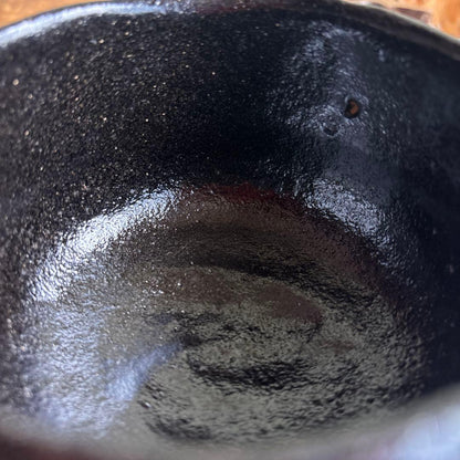 Black Raku Tea Bowl Ginkaku-ji Yoshimura Soraku Daigo Kiln Kyoto Chawan