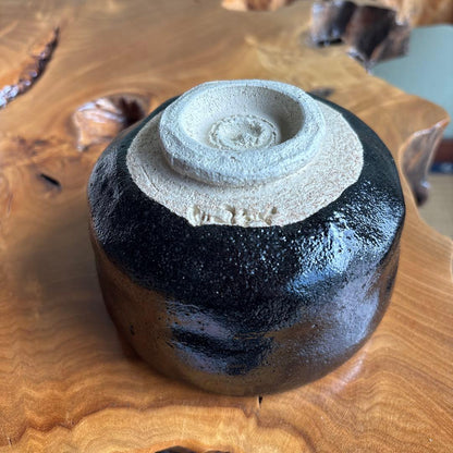 Black Raku Tea Bowl Ginkaku-ji Yoshimura Soraku Daigo Kiln Kyoto Chawan