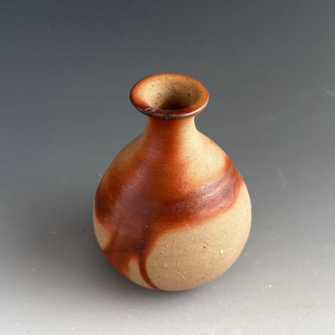 Bizen Hidasuki Tokkuri by Isezaki Taku - Fire-Cord Sake Bottle with Signed Box