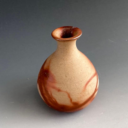 Bizen Hidasuki Tokkuri by Isezaki Taku - Fire-Cord Sake Bottle with Signed Box