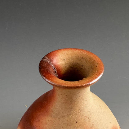 Bizen Hidasuki Tokkuri by Isezaki Taku - Fire-Cord Sake Bottle with Signed Box