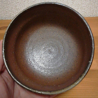 Bizen Ware Chawan by Yamamoto Izuru — Kiln-Change Blue-Grey Tea Bowl, Prefectural Cultural Property